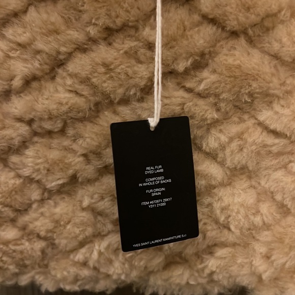 Saint Laurent Le Maillon Genuine Shearling Crossbody Bag NEW - Picture 5 of 13
